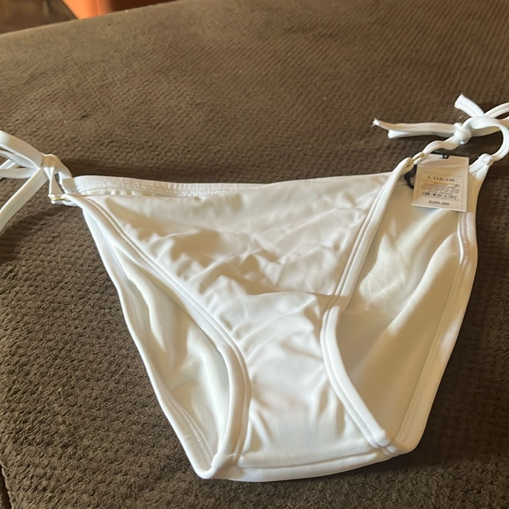 white side ties bikini bottom